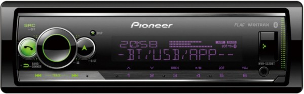 Магнитола 1DIN 12v DSP Pioneer MVH-S520BT