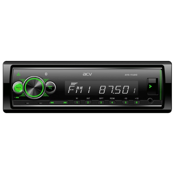Магнитола 1DIN 12v ACV AVS-916BG bluetooth, USB, FM