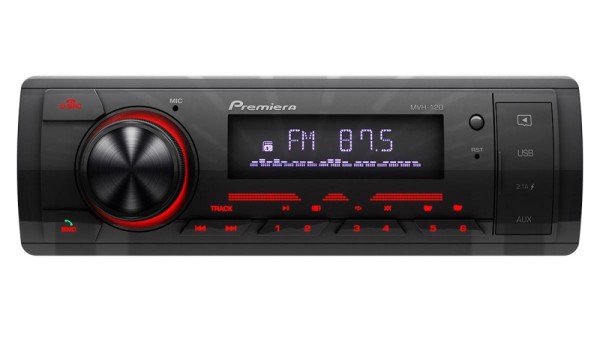 Магнитола 1DIN 12v Premiera MVH-120 bluetooth, USB, FM