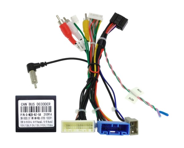 Комплект проводов WM-MT Mazda 2014+ (Основной, USB, CAN, CAM, AMP) WS-MTMZ10