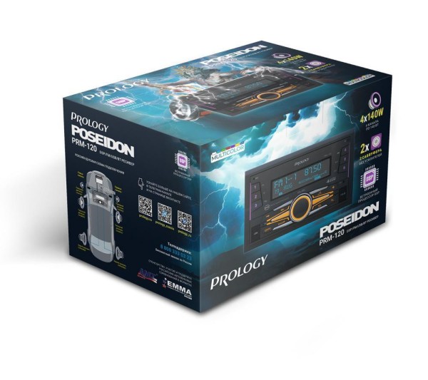 Магнитола 2DIN 180x100 DSP Prology PRM-120 POSEIDON (4x140w)