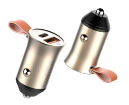 АЗУ 1USB/1USB-C Ldnio C509Q + кабель Lightning, черно-золотой (69996)