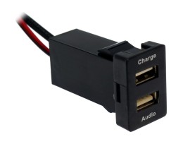 USB разъем в штатную заглушку Toyota new 2009-2021 (с зарядным устройством) USB разъем в штатную заглушку Toyota new 2009-2021 (с зарядным устройством)