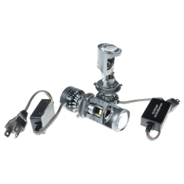 LED AMP CSP H4 mini projector lens 5000K (линза) (1шт.)