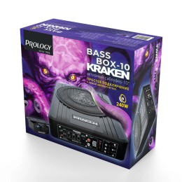 Сабвуфер активный 10" (ПОД СИДЕНЬЕ) PROLOGY KRAKEN BASS BOX-10 (RMS 120W/240W)