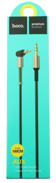 Кабель AUX HOCO UPA02 3.5мм-3.5мм, 1м, черный