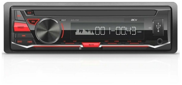 Магнитола 1DIN 12v ACV AVS-1711BR bluetooth, USB, FM