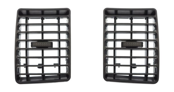 Дефлекторы воздуховодов в Toyota Corolla 2000-2007 для рамок MFA/MFB (черные, высота 85мм)