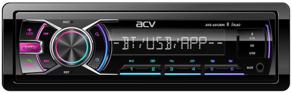 Магнитола 1DIN 12V ACV AVS-601UBM