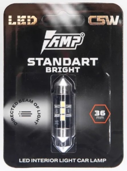 LED AMP StandartBright C5W (36мм) (2 шт.)