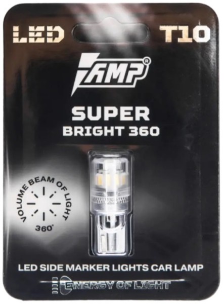 LED AMP SuperBright 360 T10 (2 шт.)