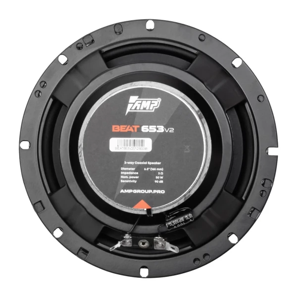 Динамики AMP Beat 653 V2 (16 см) 3-полосные коаксиалные (2шт)  50 Вт, 3 Ом, 90 дБ