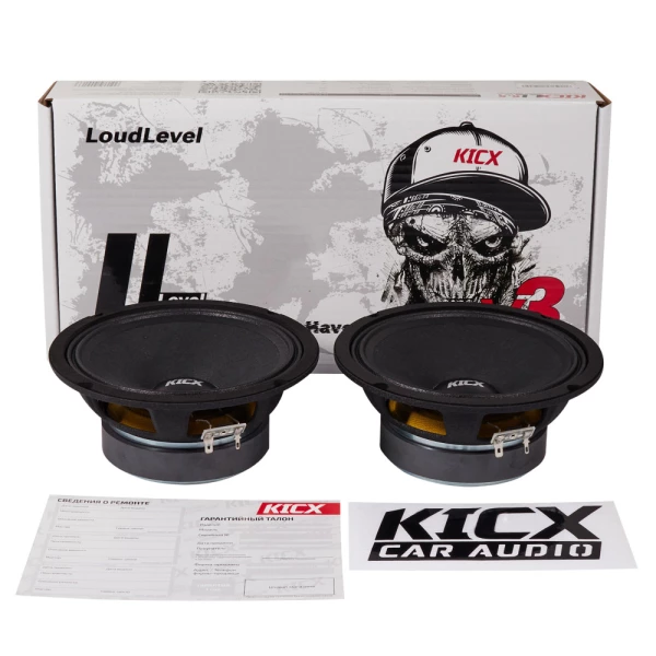 Динамики Kicx LL 6.5 ver. 3 среднечастотные 200/400 Вт, 4 Ом, 95 дБ, 95-13000 Гц Динамики Kicx LL 6.5 ver. 3 среднечастотные 200/400 Вт, 4 Ом, 95 дБ, 95-13000 Гц