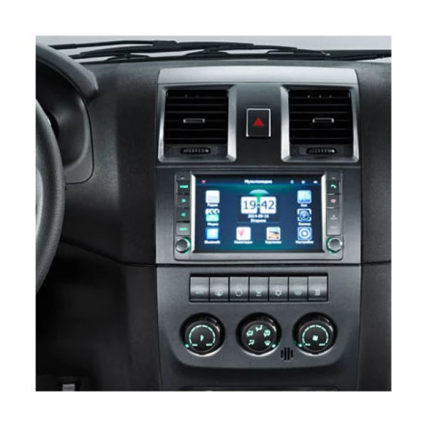 Рамка УАЗ Патриот, Профи 2012-2017 2Din серая Рамка УАЗ Патриот, Профи 2012-2017 2Din серая