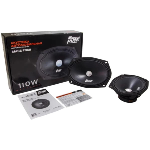 Динамики AMP MASS FR69 6x9" широкополосные 55/110 Вт 4 Ом 91 дБ