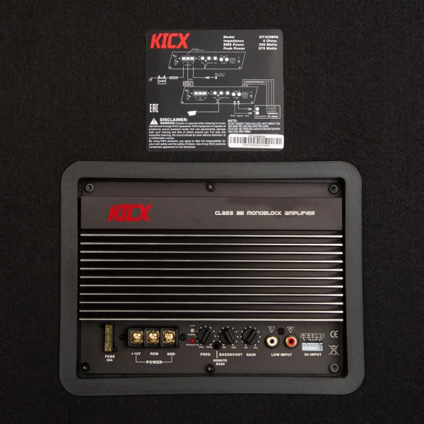 Сабвуфер активный 12" KICX GT305BPA  350/975 Вт
