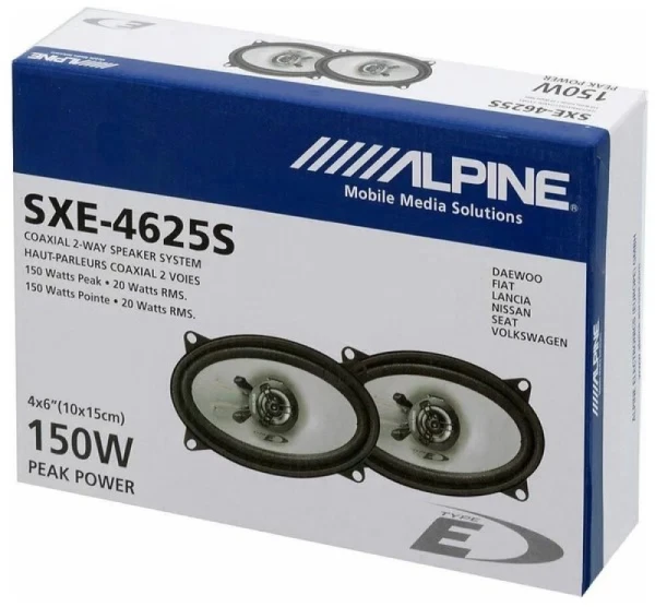 Динамики Alpine SXE-4625S (4x6) 2-полосная коаксиальная акустическая система
