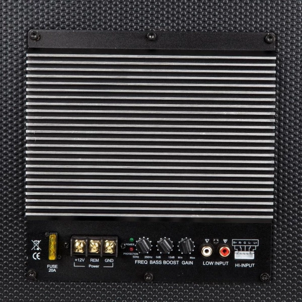 Сабвуфер активный 12" KICX GT500BPA  500/1100 Вт + провода