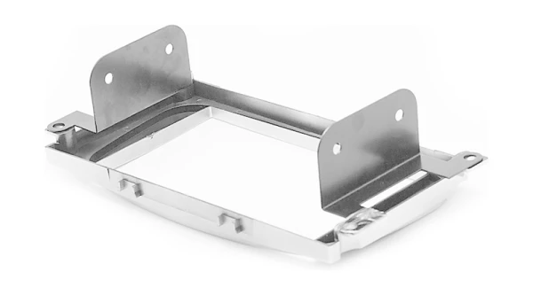 Рамка Ford Focus 2 (Sony), S-Max 07+, Mondeo 07+, серебро 2 Din с металлическими креплениями