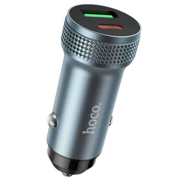 АЗУ 1USB+1USB-C Hoco Z49 PD38W серый (84342)