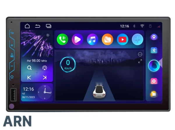 Магнитола 2DIN 180x100 Android DSP Incar ARN-7703-4 4/64 ANDROID 13/1024*600/WiFi/DSP/4G