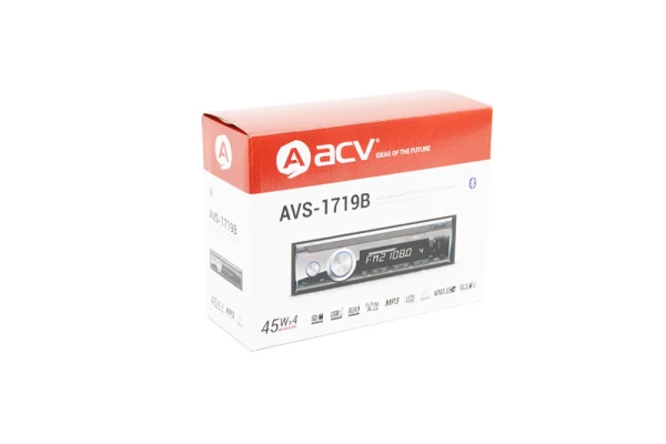 Магнитола 1DIN 12v ACV AVS-1719B bluetooth, USB, FM