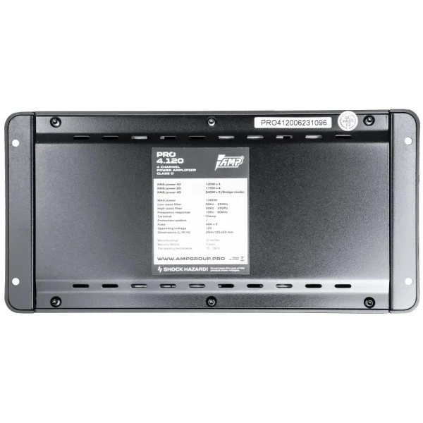 Усилитель 4-канальный AMP PRO 4.120 4x120 4 Om/4x170 2 Om (мост 2x350 4 Om)