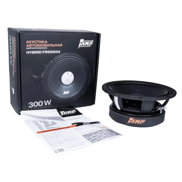 Динамики AMP Hybrid FR65M34 6.5" (16 см) широкополосный динамик (1шт.) 150/300 Вт/4 Ом/94 дБ