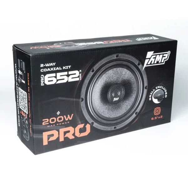 Динамики AMP PRO 652 ver.3 (6.5" / 16.5 см) 2-полосная коаксиальная система, 3 Ом, 100/200 Вт, 93 дБ