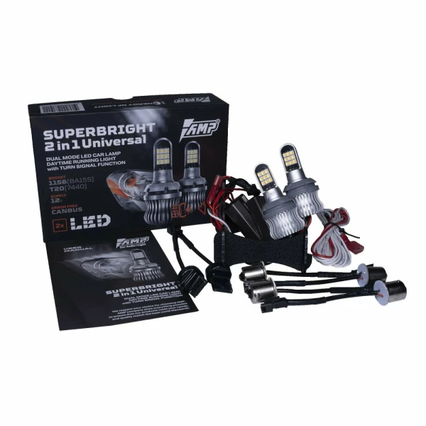 LED AMP SUPERBRIGHT 2IN1 UNIVERSAL (2 шт.) с функцией поворотника