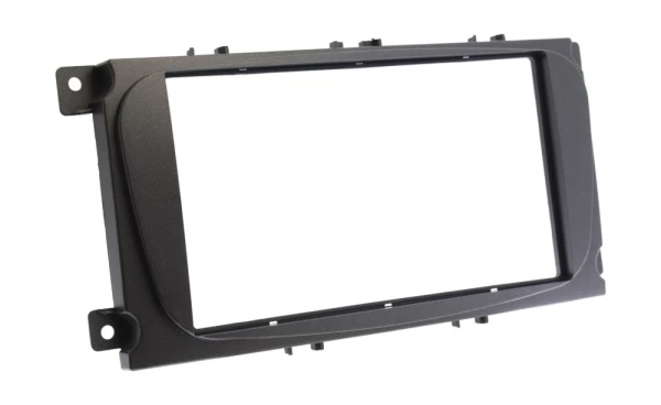 Рамка Ford Focus 2 (Sony), S-Max 07+, Mondeo 07+, черная 2 Din с металлическими креплениями