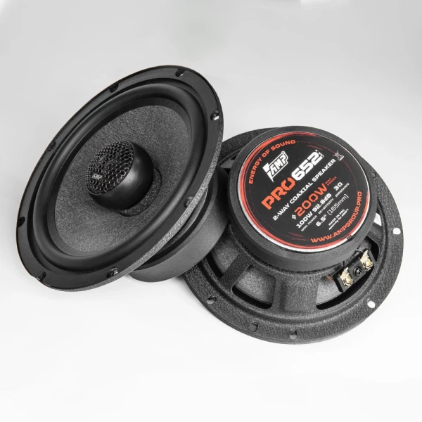 Динамики AMP PRO 652 ver.3 (6.5" / 16.5 см) 2-полосная коаксиальная система, 3 Ом, 100/200 Вт, 93 дБ