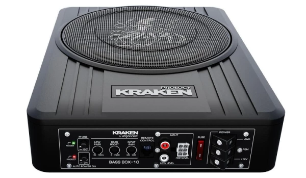 Сабвуфер активный 10" (ПОД СИДЕНЬЕ) PROLOGY KRAKEN BASS BOX-10 (RMS 120W/240W)