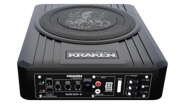 Сабвуфер активный 8" (ПОД СИДЕНЬЕ) PROLOGY KRAKEN BASS BOX-8 (RMS 200W/360W)