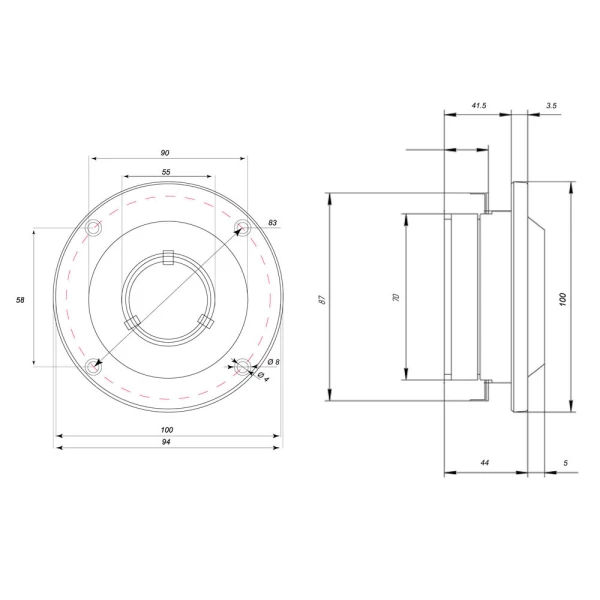 Динамики высокочастотные (Рупоры) Oris Electronics GR-T42, 50/100W, 96 дБ (2 шт.)