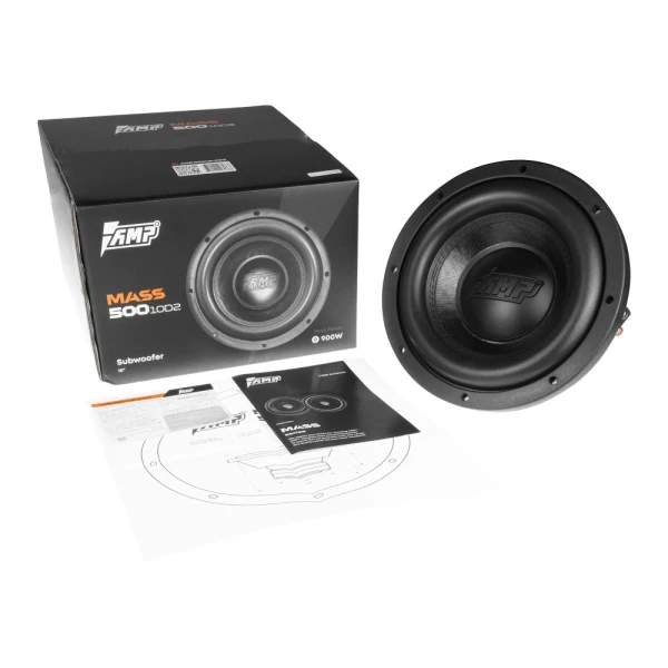 Динамик сабвуфер 10" AMP MASS 500 10D2 (2+2 Om / RMS 450W)