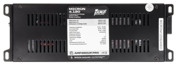 Усилитель 4-канальный AMP MICRON 4.120