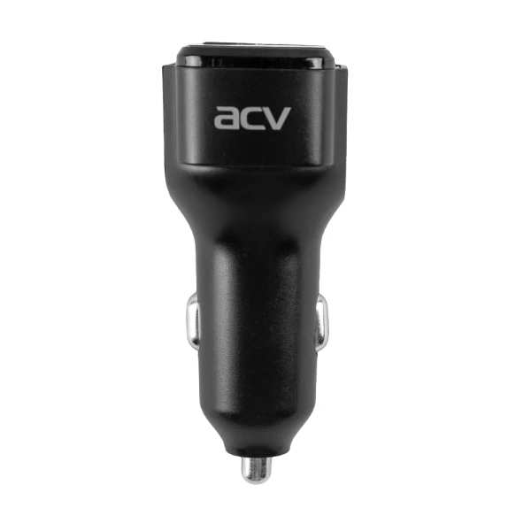 FM трансмиттер ACV FMT-125B Ж-К дисплей/USB-A+Type-C 5V/3A/BT