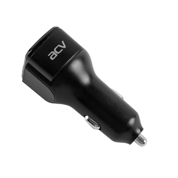 FM трансмиттер ACV FMT-125B Ж-К дисплей/USB-A+Type-C 5V/3A/BT