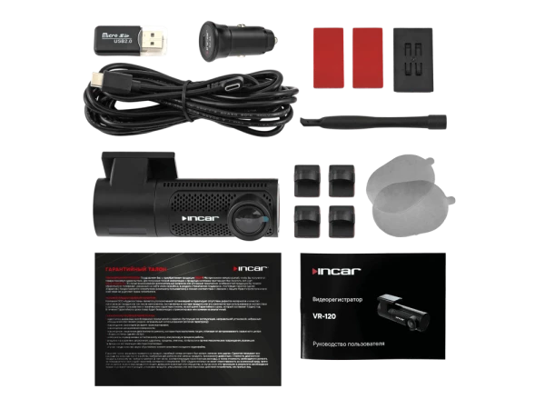 регистратор 1 камера Incar VR-120 Видеорегистратор Без экрана 2K WiFi WDR