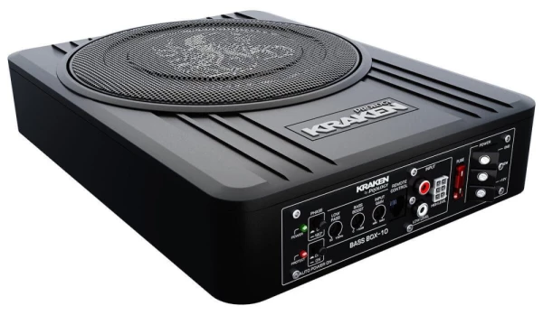 Сабвуфер активный 10" (ПОД СИДЕНЬЕ) PROLOGY KRAKEN BASS BOX-10 (RMS 120W/240W)