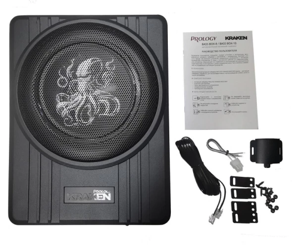 Сабвуфер активный 10" (ПОД СИДЕНЬЕ) PROLOGY KRAKEN BASS BOX-10 (RMS 120W/240W)