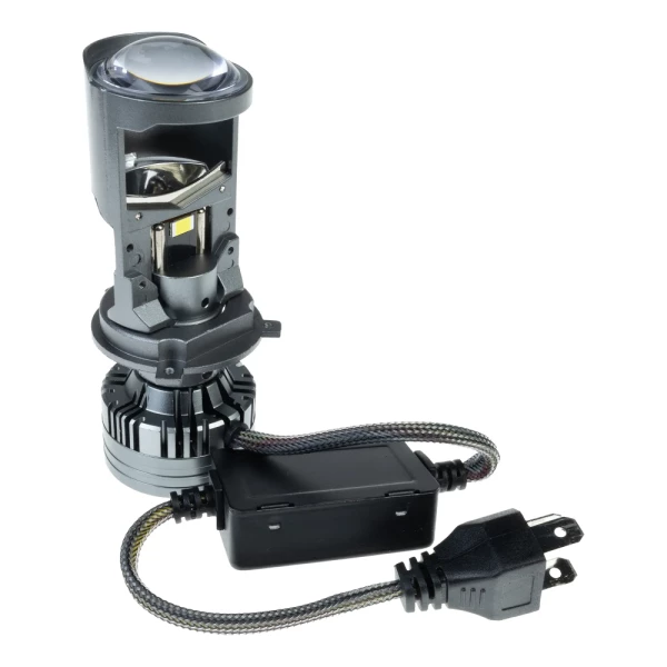 LED AMP CSP H4 mini projector lens 5000K (линза) (1шт.)