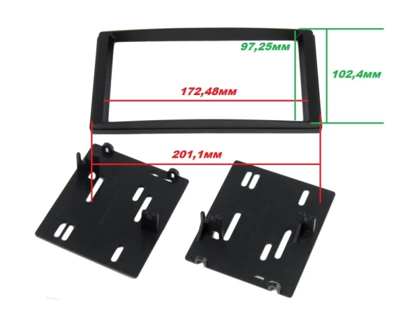 Рамка Subaru Forester, Impreza (вставка) 2008+ 2Din с креплениями