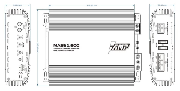 Усилитель 1-канальный AMP MASS 1.600 (240/420/600)