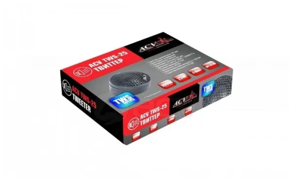 Динамики высокочастотные ACV TWS-25 max100W 35мм шелковый твиттер