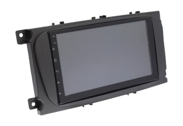 Рамка Ford Focus 2 (Sony), S-Max 07+, Mondeo 07+, черная 2 Din с металлическими креплениями