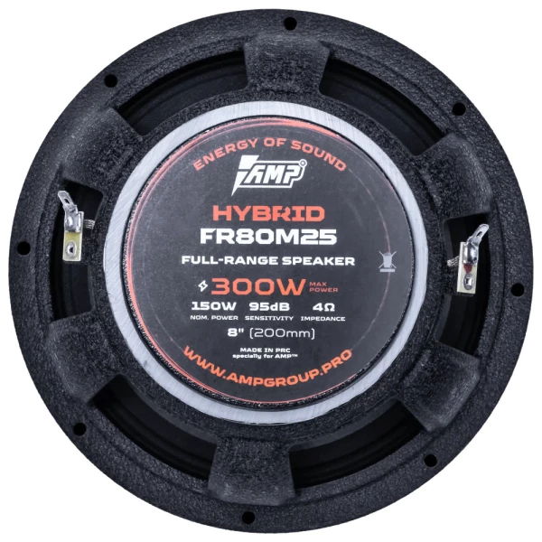 Динамики AMP Hybrid FR80M25 8" (20 см) среднечастотный динамик (1шт.)  150/300вт