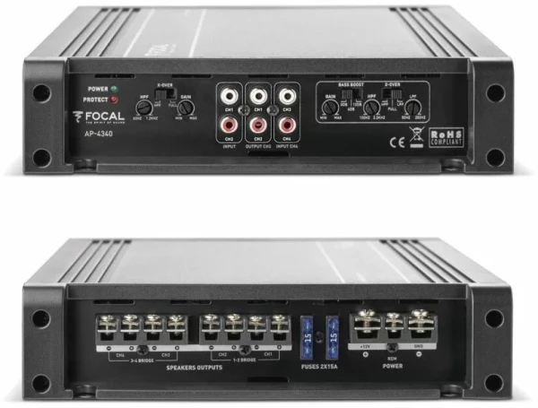 Усилитель 4-канальный Focal AP-4340 4x70 (4 Om) /4x95 (2 Om)/Мост 2x190 (4 Om)