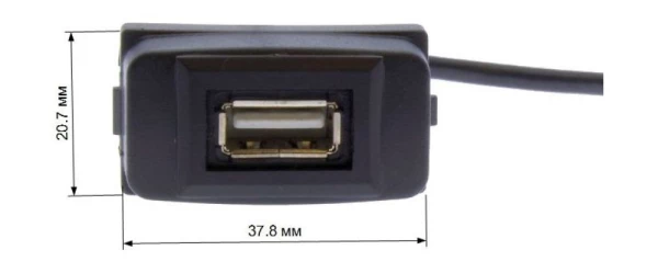 USB разъем в штатную заглушку Mitsubishi
